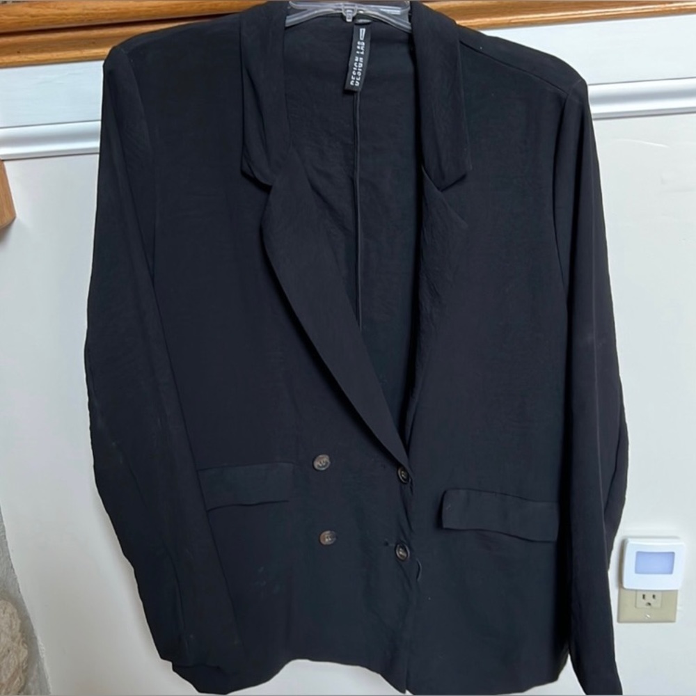 Black Double-Breasted Blazer